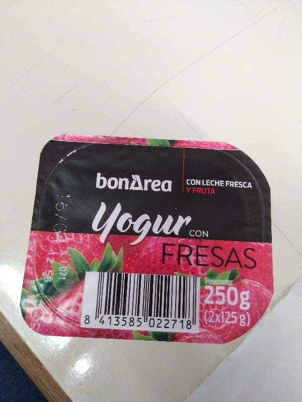 Yogur con fresas - Ingredients - es