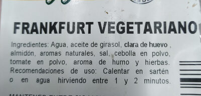 Frankfurt vegetariano - Ingredients - es