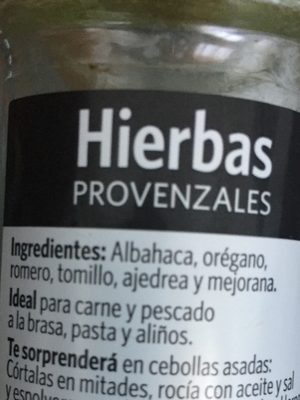 Hierbas provenzales - Ingrédients