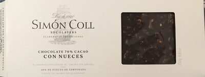 Chocolate 70% cacao con nueces - Producto