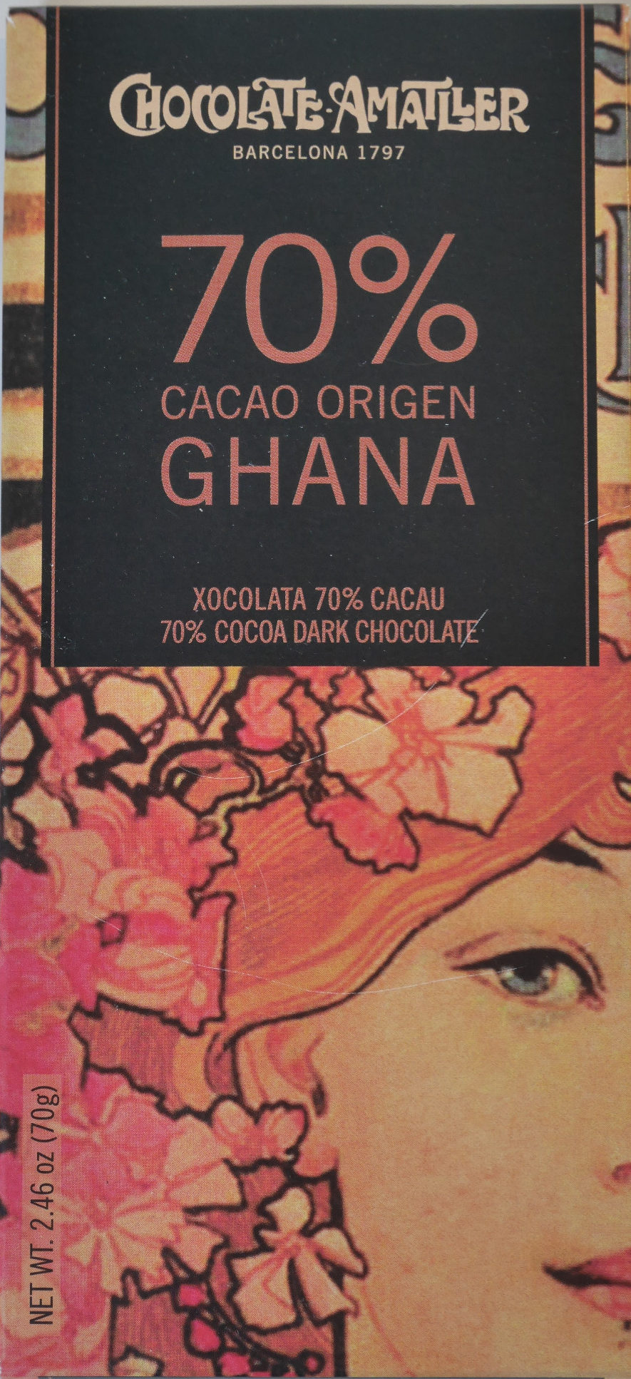 Chocolate 70% cacao origen Ghana - Product - en