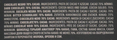 Chocolate 70% cacao origen Ghana - Ingrediënten - en