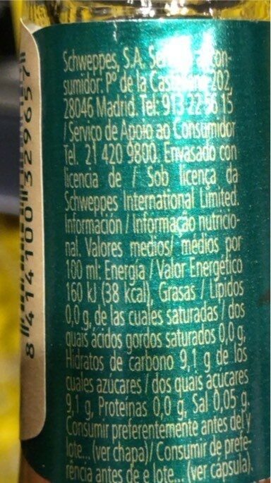 Ginger Ale & Jengibre intenso - Nutrition facts - es