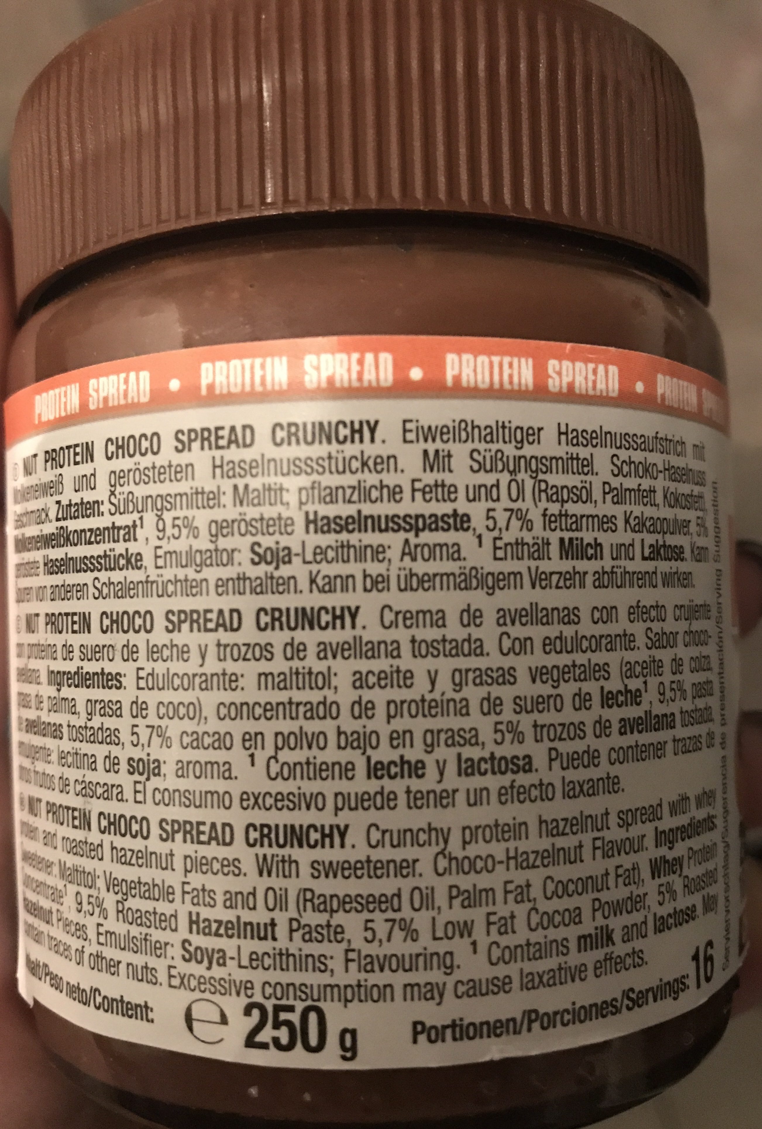 Nutproteinchocospread, Chunky - Ingredients - fr