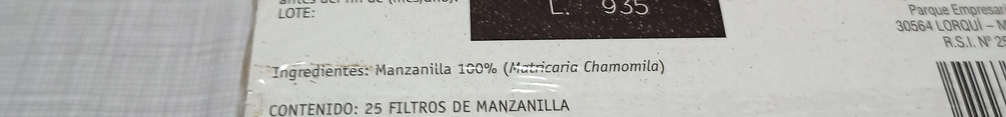 Mansaflor manzanilla - المكونات - fr
