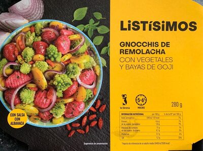 Gnocchis de remolacha con vegetales y bayas de goji - Producte - es