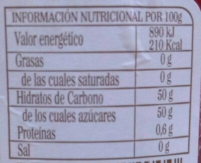 Mermelada de frambuesas - Nutrition facts - la