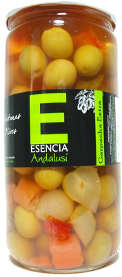Aceitunas verdes aliñadas a la gazpacha "Esencia Andalusí" - Producto