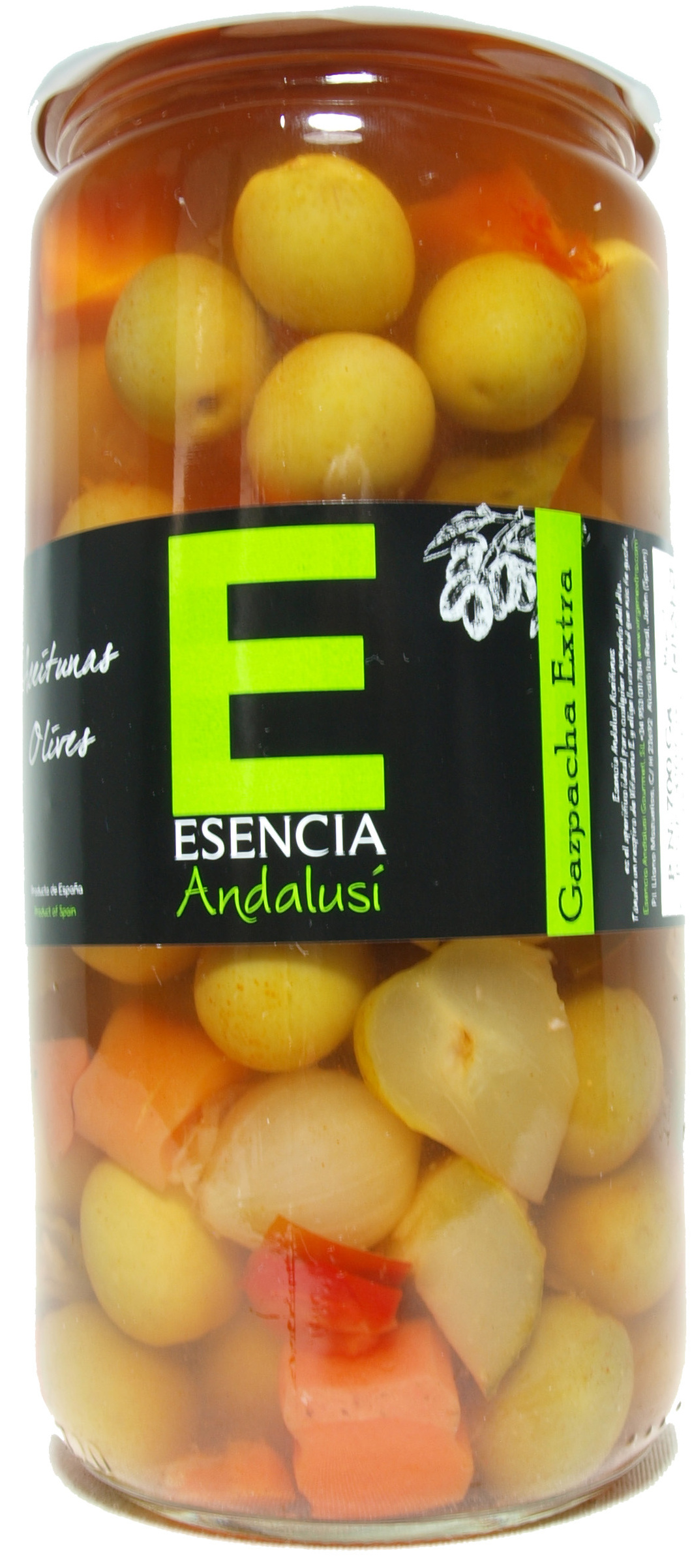 Aceitunas verdes aliñadas a la gazpacha "Esencia Andalusí" - Producte - es