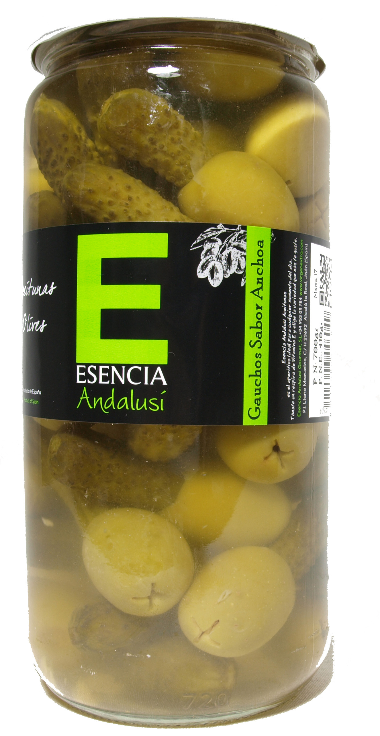 Aceitunas con pepinillos "Esencia Andalusí" - Product - es