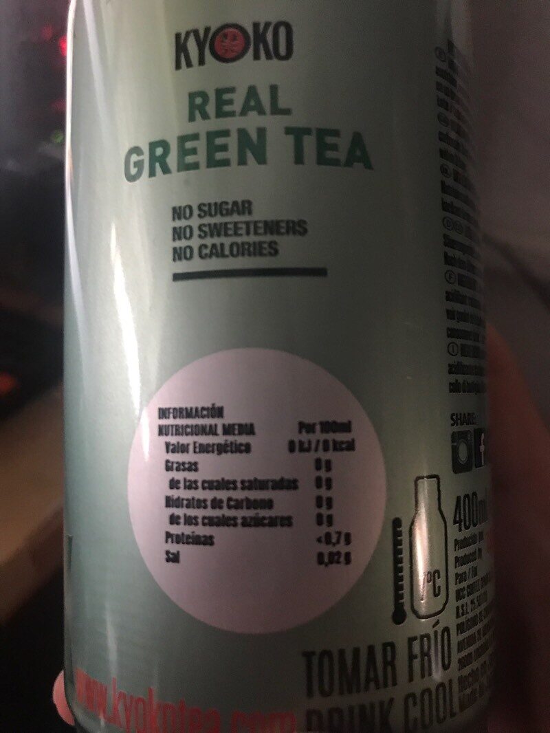 Té verde japonés - Informació nutricional - es