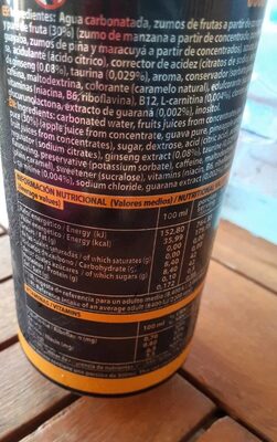 Blackside energy drink gold - Informació nutricional - es