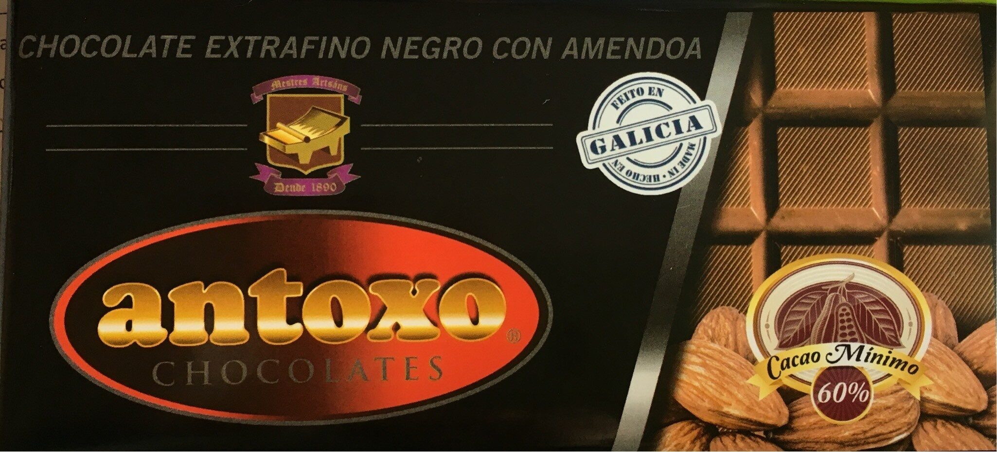 Chocolate extrafino negro con Amendoa - Producte - es