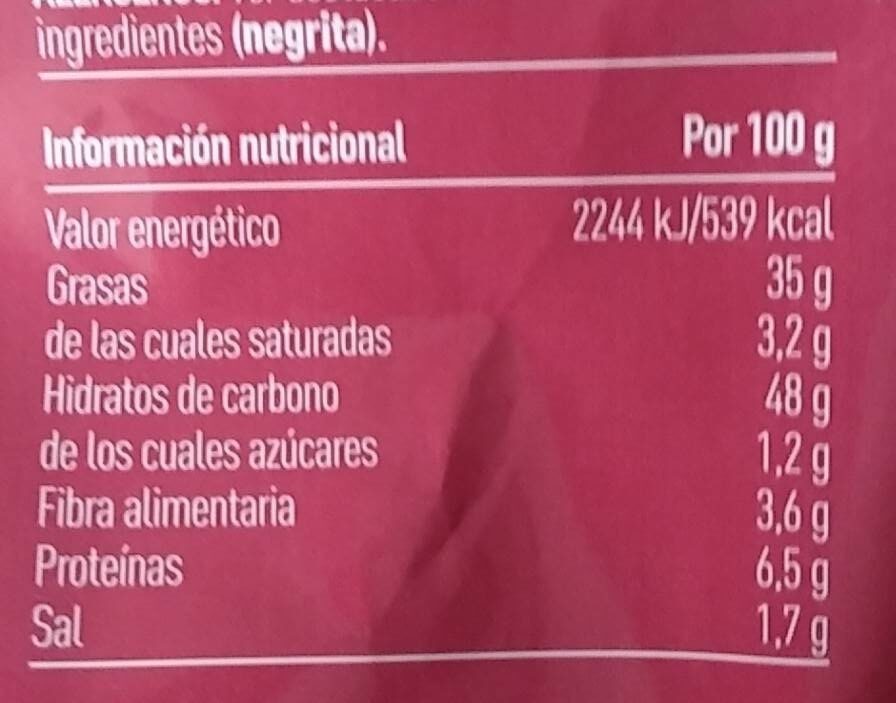 Patatas fritas onduladas sabor jamón - Nutrition facts - es