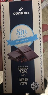 Chocolate negro 72% sin azucar - Product