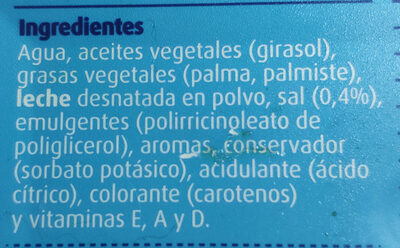 Margarina ligera - Ingredients - es