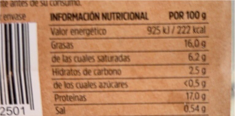 Carne picada mixta - Informació nutricional - es