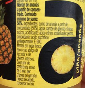 Zumo de pina/ananas VIDA - Ingredientes
