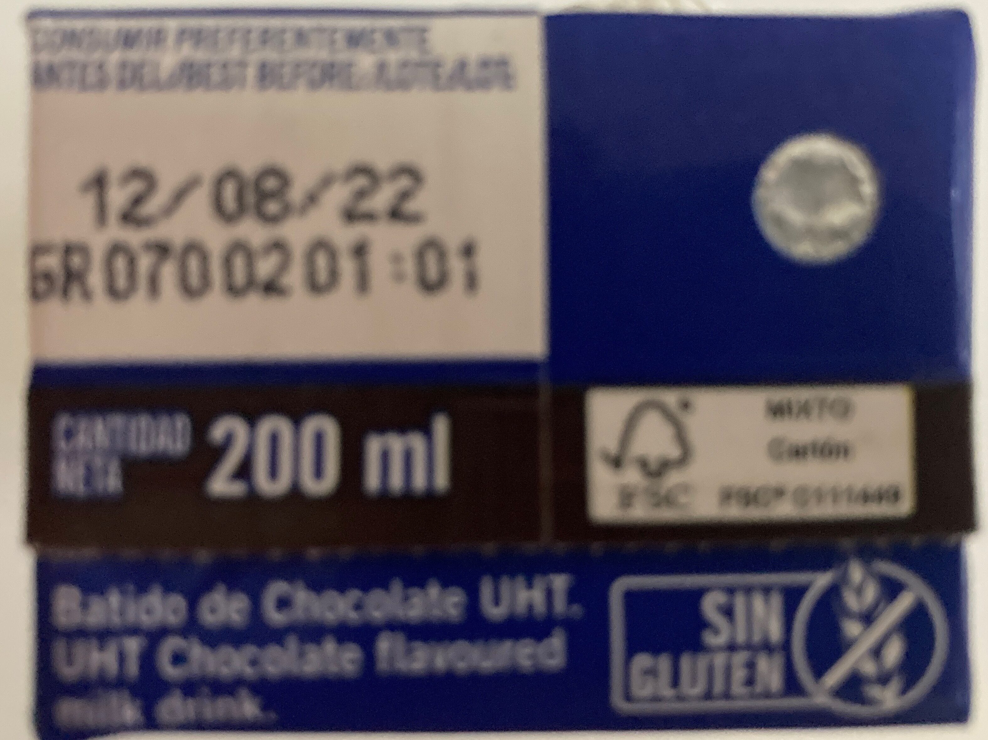 Batido de Chocolate - Ingrédients - en