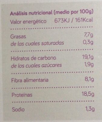 Bio burger soja y zanahoria - Nutrition facts - es