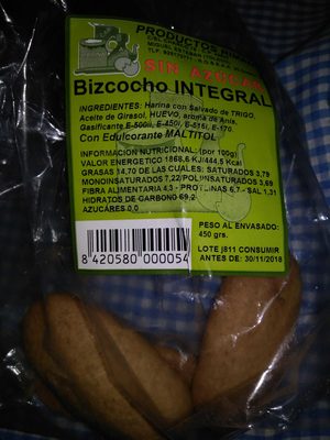 Bizcocho integral - 1