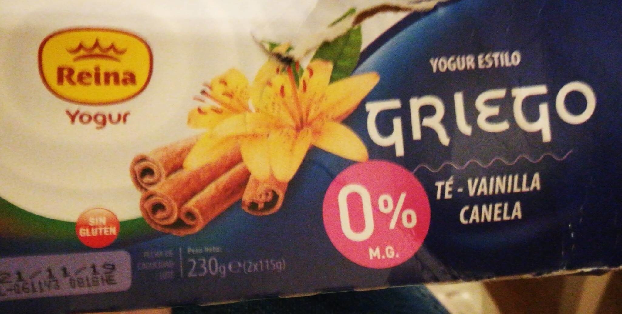 Yogur estilo griego - Té vainilla canela - Product - es