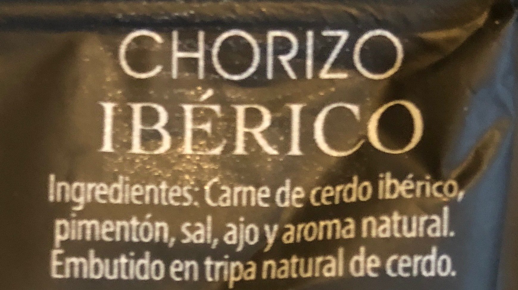 Chorizo iberico - Ingrédients