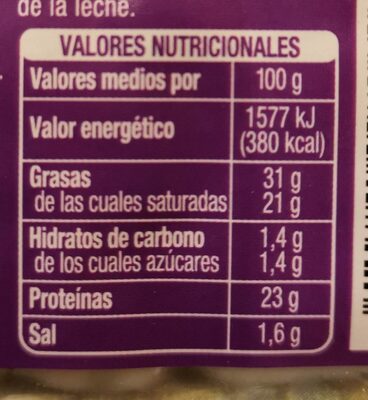 Queso Mezcla Semicurado - Nutrition facts