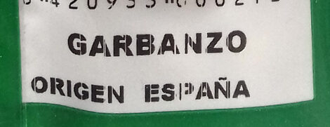 Garbanzos - Ingredients - es