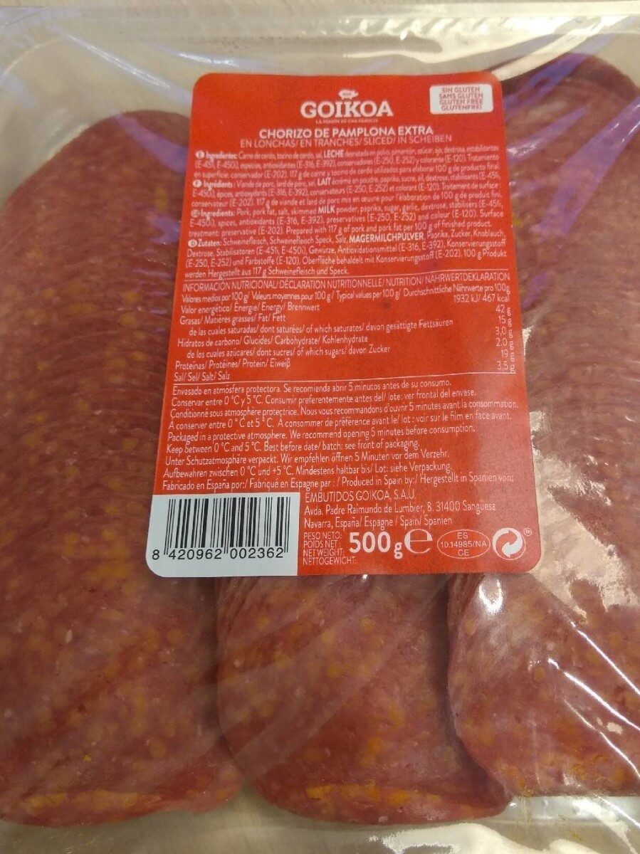 Chorizo de Pamplona Extra - Producto
