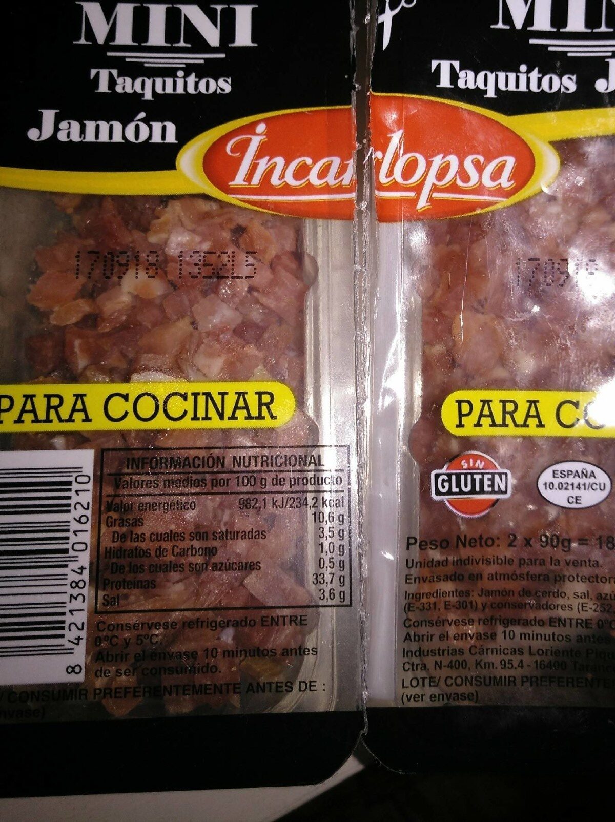 Mini taquitos jamón - Product - es