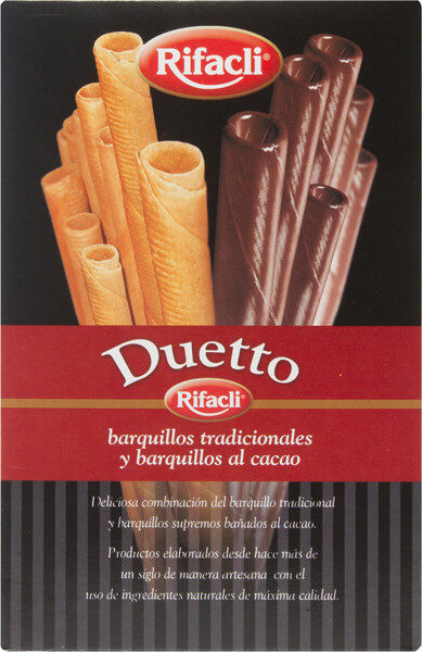 Duetto barquillos tradicionales y al cacao - Product - es