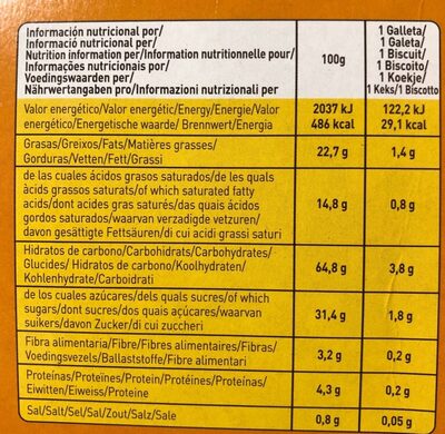 Delice Naranja - Nutrition facts - es