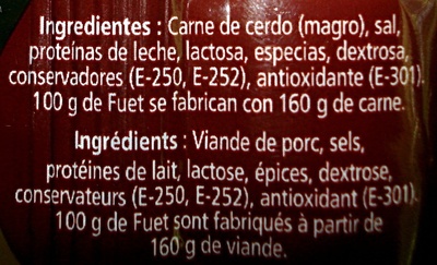 Salami spanische am Stück - Ingredients - es