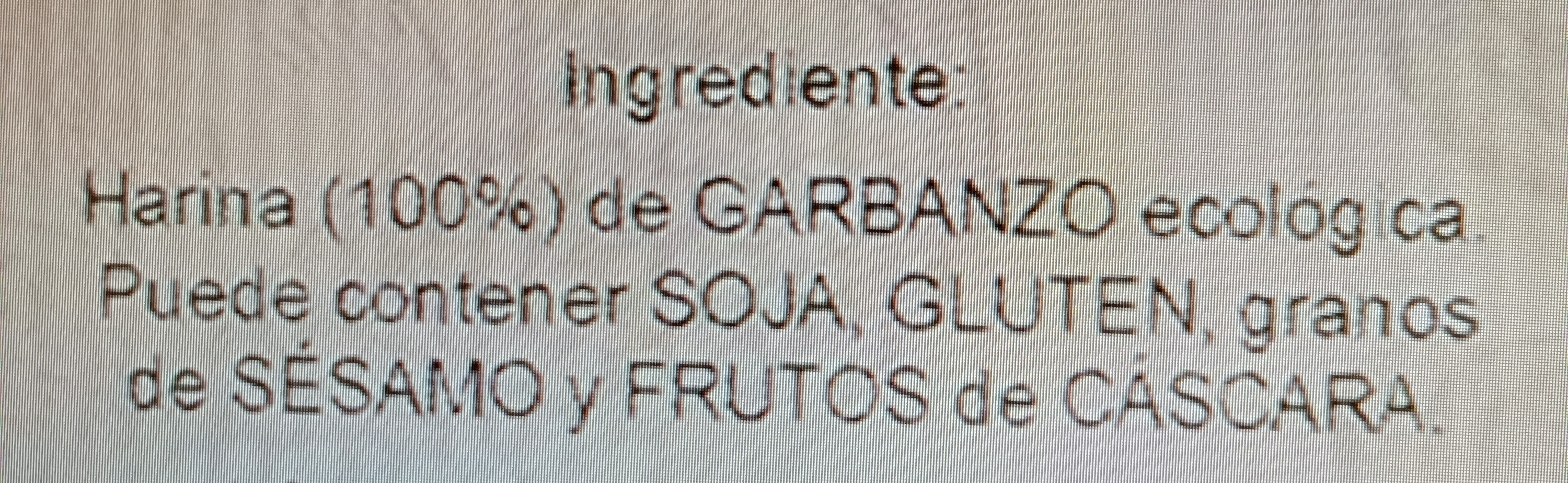 Harina de garbanzo - Ingredientes