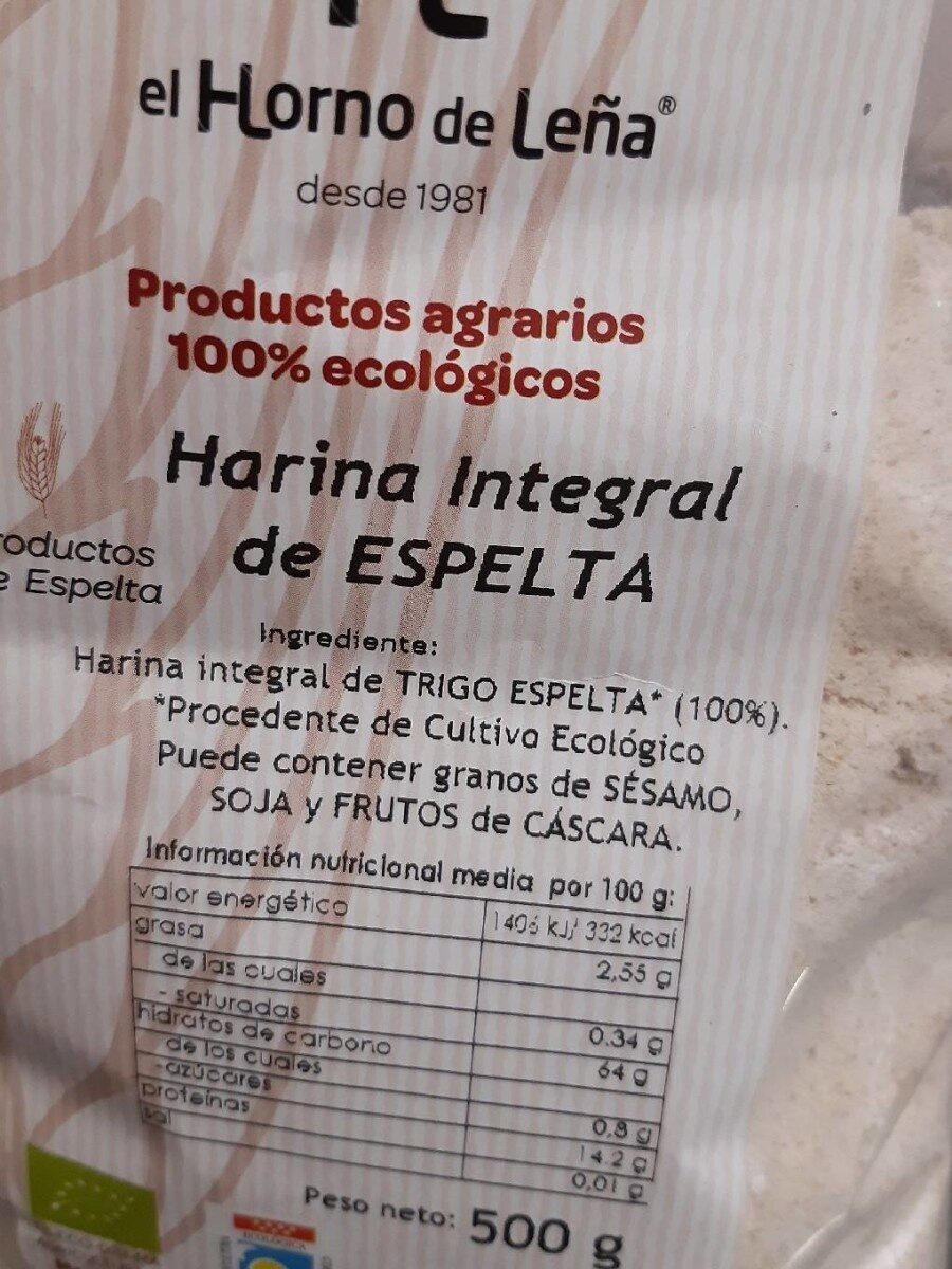 Harina integral de espelta - Producte - es