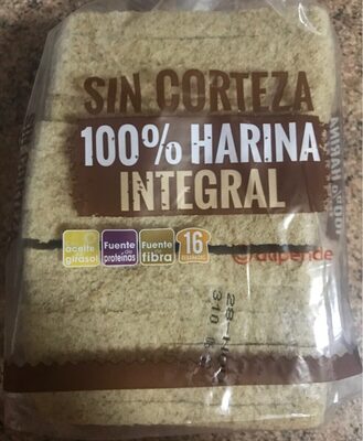 Pan de molde sin corteza 100% harina integral - Producte - es