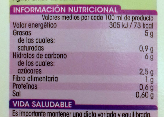 Salmorejo - Nutrition facts - es