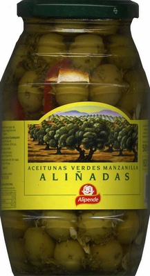 Aceitunas verdes enteras aliñadas "Alipende" Variedad Manzanilla - Product - es