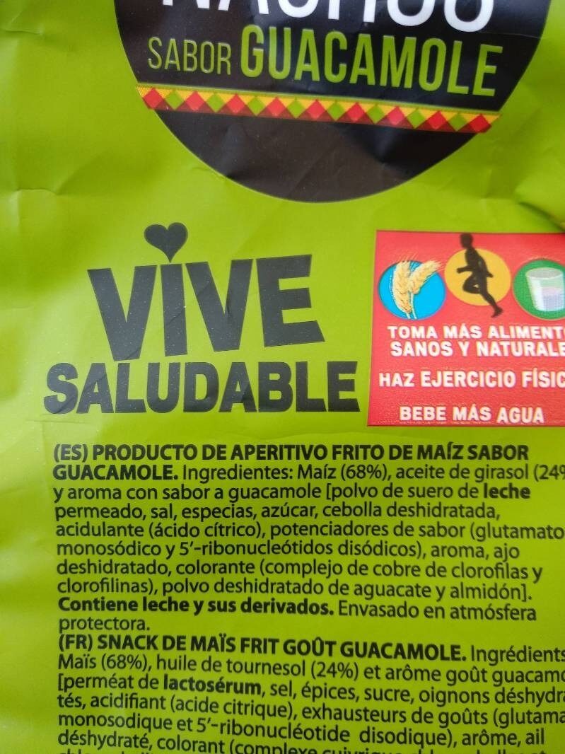 Nachos sabor guacamole - Ingredients - es