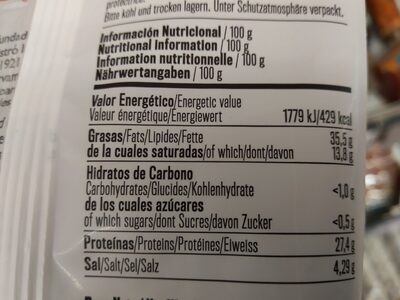 Chorizo riojano - Informació nutricional - fr
