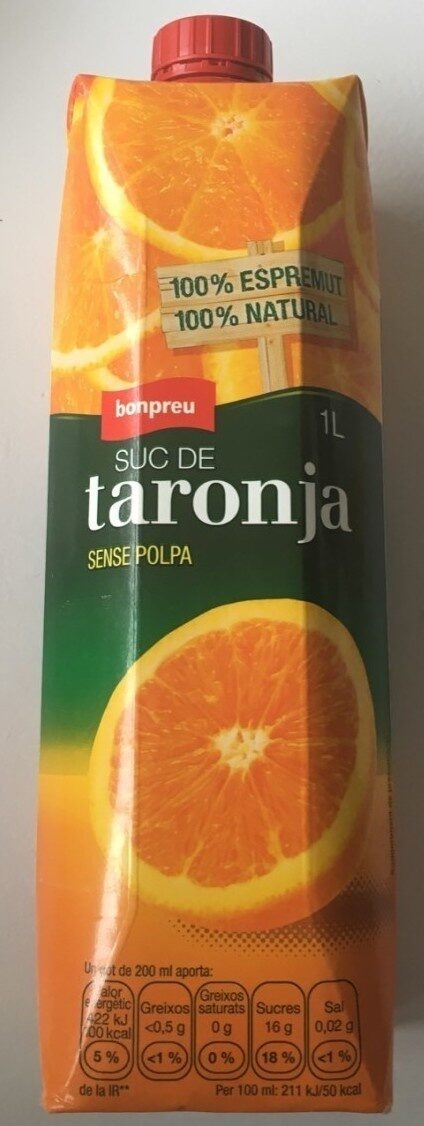 Suc de taronja Bonpreu - Producte