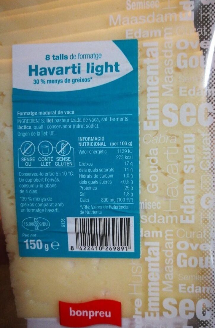 Havarti Light - Producte