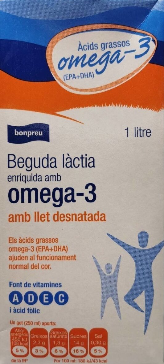Beguda làctia omega-3 - Producte