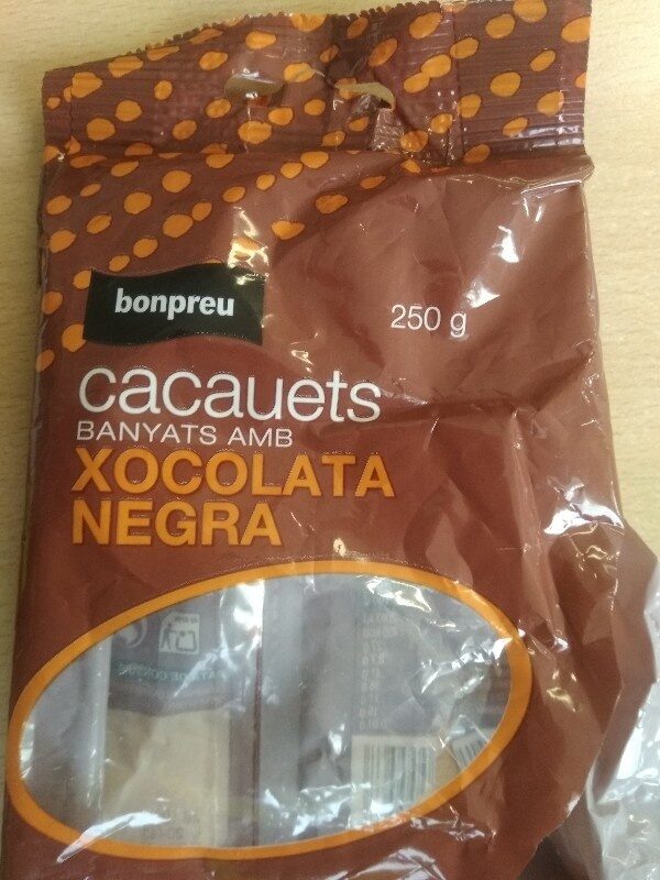CACAUETS BANYATS AMB XOCOLQTA NEGRA - Ingredients - es