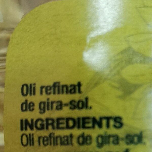 Oli Refinat Girasol - Ingredients - es