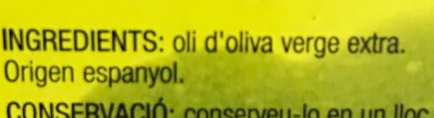 Oli d'oliva verge extra - Ingredients - ca