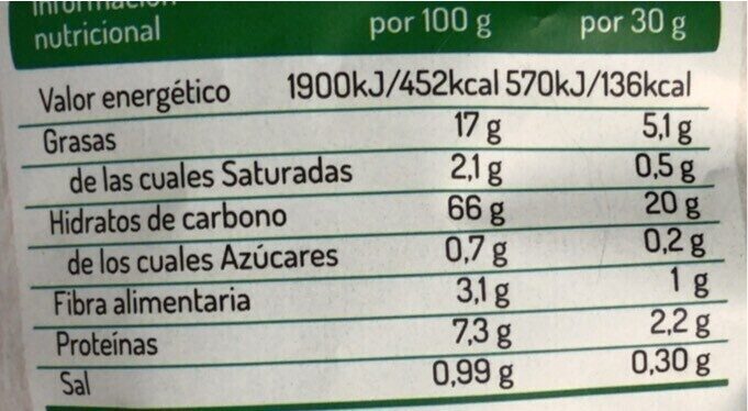Tortitas extrafinas - Nutrition facts - es