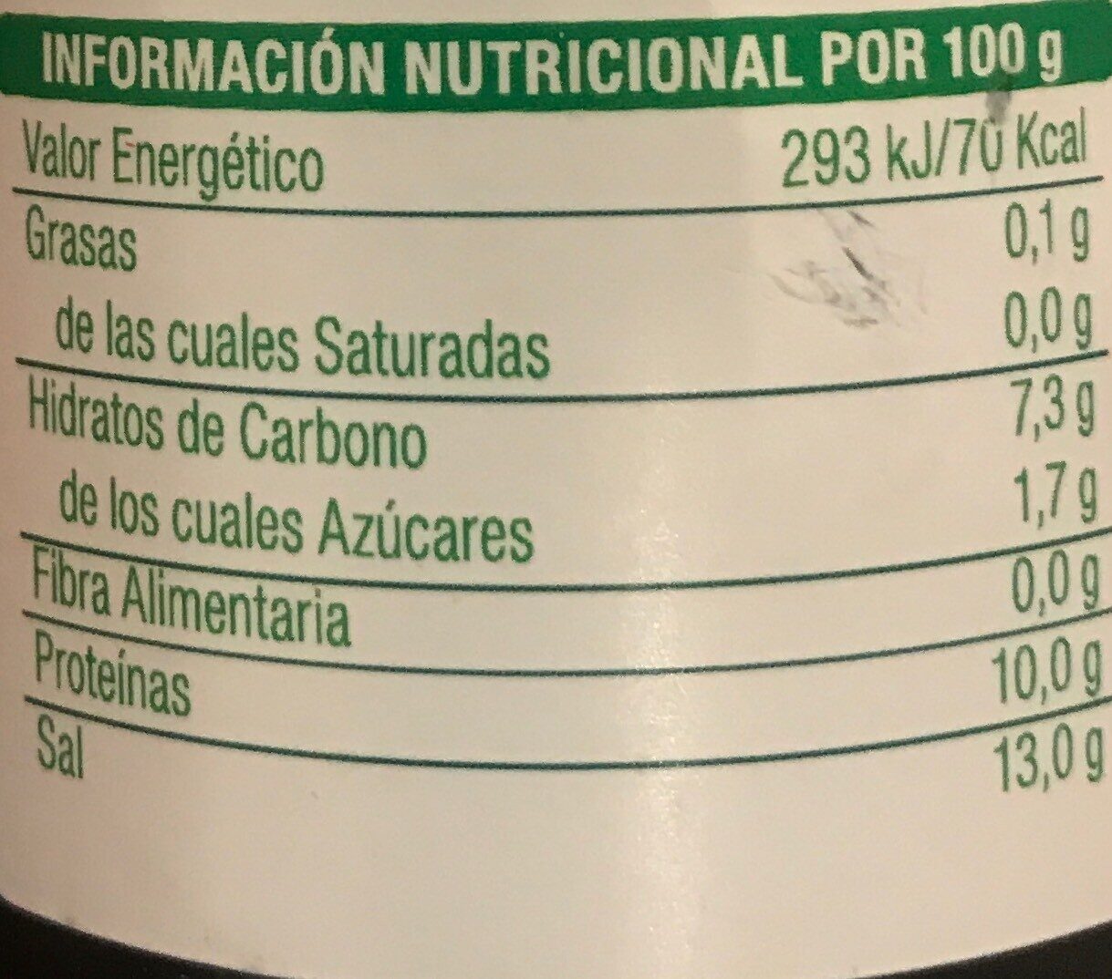 Tamari salsa de soja - Informació nutricional - es