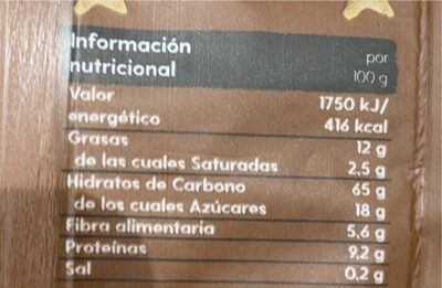 Estrellitas crujientes con chocolate - Informació nutricional - es